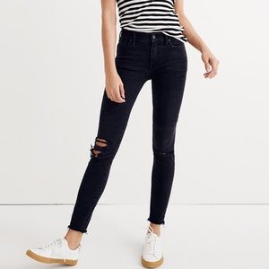 Madewell 9" Mid-Rise Skinny Jeans in Black Sz 24